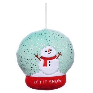 American Greetings Christmas Plush Snowglobe Ornament - LET IT SNOW